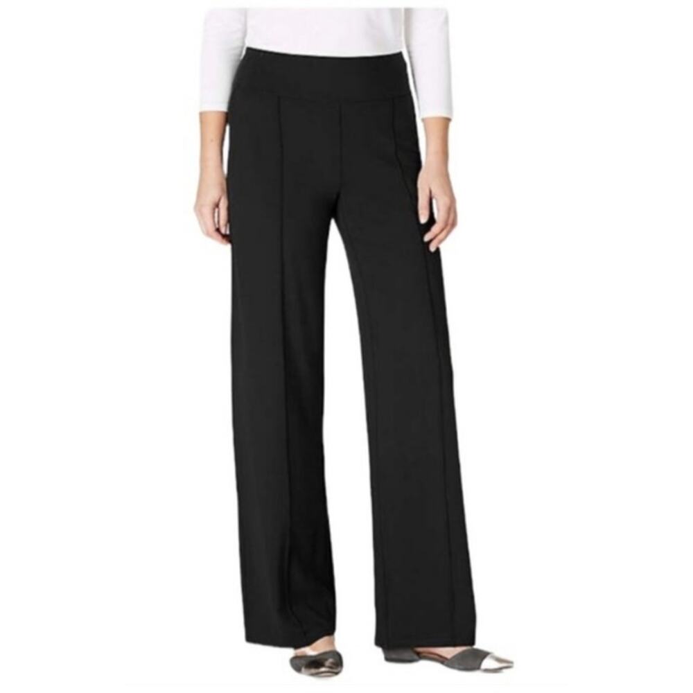 J. Jill Classic Black Wide Leg Trousers